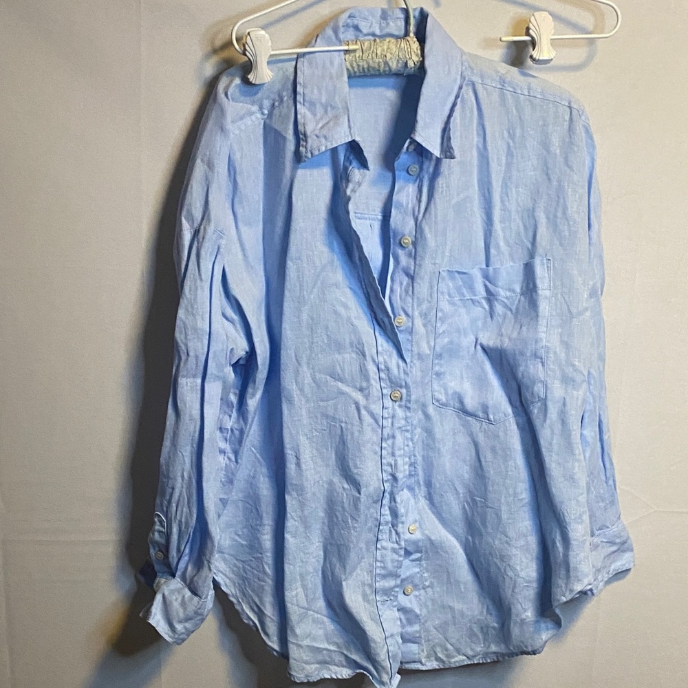 Zara Light Blue Casual Button Down Shirt